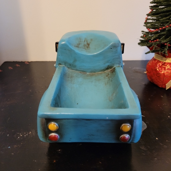 Vtg style Blue Truck And Christmas Tree - Picture 8 of 13